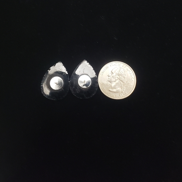 🔴 5/$10 Blue & Purple Iridescent Druzy Style Teardrop Earrings - Picture 4 of 5